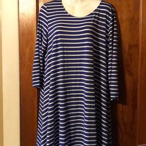 Jodifyl blue and white stripe Dress Large